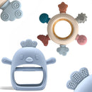 Baby Teething Toys by Komfy LilLove, No Drop Teether and Ring Teether for Baby Teething Relief, Non-Toxic Infant Toys 0-6 6-12 Months, CPC Certified Teething Mitten, Baby teether Toys – 2 Pack by TinyTreasures Baby Boutique