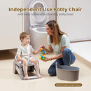 Potty Training Seat, 3-in-1 Toddler Toilet Seat with Step Stool Ladder, Splash Guard Anti-Slip Pad, Foldable Potty Chair with Soft Cushion for Toddler Kids Boys Girls by TinyTreasures Baby Boutique