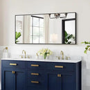 48x24In Black Bathroom Mirror for Wall, Rectangle Mirrors with Metal Frame, Bathroom Rectangular Mirror Modern Wall Mirror for Bedroom Living Room, Entryway Hangs Horizontal or Vertical by CozyNest Decor