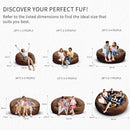 Bean Bag Chair for Adults 4FT,Soft Removable Cover for Teens/Girls Bedroom,Fluffy Giant Round Floor Beanbag Lounger Chairs (No Filler,Deep Coffee) by CozyNest Decor