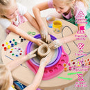 Vinkp Pottery Wheel for Kids - Complete Pottery Painting Kit Arts and Crafts for Kids Ages 8-12 with Air Clay Art Supplies for Girls Boys Toys Birthday Christmas Gifts for 6 7 8 9 10 11 12 - Pink by TinyTreasures Baby Boutique