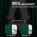 KEQIAOSUOCAI Dark Emerald/Hunter Green Curtains with Pinch Pleat 2 Panels Set,96 Inches Long 8 Ft Floor to Ceiling Length, Thermal Insulated Privacy Drapes/Draperies for Living Room Bedroom by TinyTreasures Baby Boutique