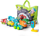 ALASOU 8 PCS Baby Cranes Car Toys with Playmat/Storage Bag|1st Birthday Gifts for Toddler Toys Age 1-2|Baby Toy for 1 2 Year Old Boy|1 2 Year Old Boy Birthday Gift for Infant 12 18 Months by TinyTreasures Baby Boutique