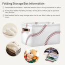Storage Basket Bin Baseball Organizer Basket Collapsible Shelf Basket Cube with handle for Nursery Bedroom Bathroom by TinyTreasures Baby Boutique
