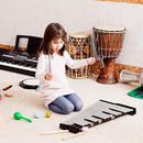 Giantex Percussion Glockenspiel Bell Kit 30 Notes with Carry Case, Practice Pad, Adjustable Height Stand, Bell Mallets, Wooden Sticks, Music Stand, Xylophone Percussion Instrument Set by TinyTreasures Baby Boutique