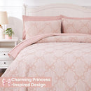 Full Size Comforter Sets with Sheets for Girls-7 Pieces Full Size Bedding Sets with Pink Comforter, Sheets, Pillowcases & Shams for Kids (Pink Diamond, 76" X 86") by TinyTreasures Baby Boutique