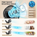 20000mAh Portable Stroller Fan with Auto Oscillating, Extended Anti-Slip Detachable Flexible Tripod, Power Bank & LED Light, 3-Speed Quiet Long Time Cooling Clip On Fans for Baby Crib Car Seat Travel by TinyTreasures Baby Boutique