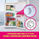 Retro Mini Fridge 3.5 Cu.ft Small Refrigerator with Top Freezer Compact Fridge Apartment Size Refrigerator Dual Door with Handles for Home Office Dorm by CozyNest Decor