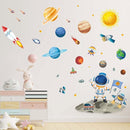 Outer Space Astronaut Wall Stickers - Planets Rocket Boys Wall Decals - Baby Nursery Kids Room Daycare Playroom Classroom Wall Decor by TinyTreasures Baby Boutique