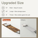 Fun Memories 40 Inch Floating Shelves, 10 Inch Deep Wall Shelf, 40 x 10 Floating Shelf Set of 2, Wood Floating Shelf Wall Mounted, Large Kitchen Living Room Bedroom Storage Shelves, Rustic Brown by CozyNest Decor
