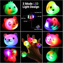 36 Pack Light Up Rings Glow in The Dark Party Supplies, Light up Party Favors, Goodie Bag Stuffers, Birthday Christmas Party Favors Classroom Prizes Cute Animal Treasure Box for Kids by TinyTreasures Baby Boutique