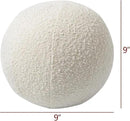KINWELL Sherpa Swivel Barrel Chair & Round Ball Pillow Set - 34" Wide Modern Boucle Accent Chair with 9” Matching Nordic Decorative Throw Pillow for Living Room and Bedroom(Cream) by CozyNest Decor