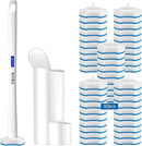 KOKL Disposable Toilet Brush, Toilet Bowl Cleaner Brush with 50PCS Toilet Brush Refills, Toilet Cleaner Refill Pads, Disposable Toilet Bowl Brush and Storage Caddy for Bathroom Cleaning(1-Set) by CozyNest Decor