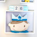 I'm Solid Wood Monthly Weekly Yearly Milestone Age Blocks, Newborn Gifts & Keepsakes for Picture Props (4 Pcs/Blue) by TinyTreasures Baby Boutique