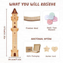 Personalized Name Growth Chart, Castle Height Chart, Customized Name Measuring Board for Kids Height, Kids Growth Measurement Decorative Wall Sticker, Nursery Growth Chart Ruler by CozyNest Decor