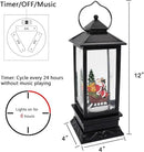 Eldnacele Singing Battery Operated & Plug-in Musical Lighted Christmas Snow Spinning Water Glittering Snow Globe Lantern Home Decoration and Gift, Santa Claus by CozyNest Decor