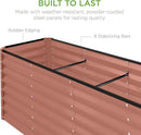 Best Choice Products 8x2x2ft Outdoor Metal Raised Garden Bed, Rectangular Deep Root Planter Box for Vegetables, Flowers, Herbs, and Succulents w/ 239 Gallon Capacity - Terracotta by GreenHaven Gardens