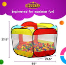 Kids Ball Pit Pop Up Large Tent for Toddlers - Indoor & Outdoor Gift Toys for Infants Girls & Boys, Baby Playpen with Zippered Storage Bag, 100 BallPit Balls Included by TinyTreasures Baby Boutique