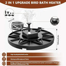 Bird Bath Heater Pond Heater 70W Shallow Water Pond deicer Energy-Saving, thermostatically Controlled Winter Outdoor with a Protective Socket Cover (with Water Pump) by GreenHaven Gardens