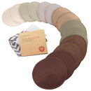 Organic Nursing Pads - 14 Washable Viscose Derived from Bamboo Breastfeeding Pads, Wash Bag, Reusable Breast Pads for Breastfeeding, Nipple Pads for Breastfeeding Essentials (Sable, L 4.8") by TinyTreasures Baby Boutique