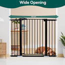 BABELIO 36" Tall Baby Gate, 29-48" Auto-Close & Pressure Mounted, Black Steel Dog Gate for Stairs & Doorways by TinyTreasures Baby Boutique