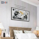 VCK 27x40 Poster Frame Set of 3, Gray Solid Wood Picture Frame, Exclusive Wood Grain, Wall Mounting Hanging by CozyNest Decor