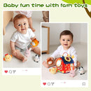Baby Toys 6-12 Months, Montessori Sensory Toys, My First Farm House Toy with 6 Stuffed Animals,Rotating Windmill & Sunflower Crinkle, Rattle, Fun Mirror Fine Motor Skills Development,Baby Gift by TinyTreasures Baby Boutique
