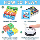 Wooden Face Changing Magic Cube Game, Expression Puzzle Building Blocks Pattern Matching Game, Educational Puzzles Toy Board Games for Kids and Adults with Bell by TinyTreasures Baby Boutique