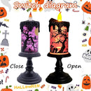 Halloween Snow Globe Tornado Flameless Candles Table Centerpiece for Celebration Party,Battery Operated LED Candle with 6 Hours Timer for Home Indoor Halloween Decoration (Ghost) by CozyNest Decor