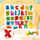 Alphabet Puzzle Wooden Puzzles for Toddlers 3 4 5 Year Old, ABC Puzzle Shape Alphabet Learning Puzzles Toys with Puzzle Board & Letter Blocks for Preschool Girls Boys Lowercase Letter Puzzle by TinyTreasures Baby Boutique