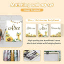 Personalized Baby Bedding Set - 5 Pcs Custom Infants Bedding Set with Infant Name - Double Layer Nursery Crib Set for Girls Boys - Customized Gifts for Toddler Baby Shower - Yellow Sunflower by TinyTreasures Baby Boutique