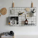 FRIADE Wall Grid Panel Hanging Basket with Hooks,Bookshelf,Display Shelf,Wall Organizer and Metal Shelving for Home Supplies,1 Set of 3 (Black) by CozyNest Decor