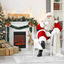 50 FT/15M Long Dark White Artificial Christmas Tinsel Garland Decorations DIY for Xmas Tree,Fireplace Mantel,Stairs Railing Outdoor Indoor Holiday Decor