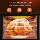 Nuwave Brio 15.5Qt 10-IN-1 Air Fryer Rotisserie Oven, XL Family Size, Even & Crisp AirFry, Reheat, Roast, Dehydrate for Quick Meals, 50°-425°F Control, 100 Presets & 50 Memory, Dishwasher-Safe, 1800W by CozyNest Decor
