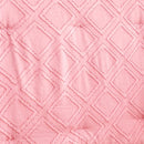 Tufted Ruffle Crib Bedding Set 3 Pieces Baby Boho Quilted Comforter with Fitted Sheet and Bed Skirt - Cute Ruffled Shabby Chic Baby Bedding Soft Blanket Design Pink by TinyTreasures Baby Boutique