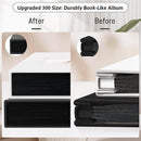 Popotop Photo Album 4x6 300 Pockets with Leather Hardcover Cover, Small Photo Album Holder Book with 50Pcs Pages for Family Travel Wedding Baby Gifts by TinyTreasures Baby Boutique