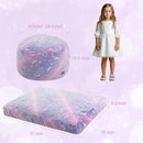 COMAX Kids Bean Bag Chair Turn into Beanbag Bed, Toddler Bean Chair for Girl Boy Sleeping, Lazy Children Bean Bags with Filler, Convertible Child Floor Mattress, Purple Unicorn by TinyTreasures Baby Boutique