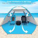 Gorich Beach Tent Sun Shelter for 3/4-5/6-7/8-10 Person with UPF 50＋ UV Protection, Lightweight & Easy Setup Beach Shade Canopy, Portable Beach Shade Tent Beach Cabana by TinyTreasures Baby Boutique
