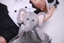 Pro Goleem Elephant Security Blanket, Soft Lovey Unisex Lovie Baby Gifts for Newborn Boys and Girls Snuggle Toy Stuffed Animal Grey 16 Inch by TinyTreasures Baby Boutique