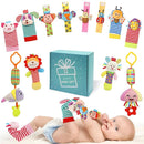 Baby Hanging Toy, Wrist Rattles, Rattle Socks, Handheld Wearable Washable Adjustable Rattle Toy, Newborn Present Baby Shower Birthday Gift Set for 0 1 2 3 Years Old Babies (12PCS-J) by TinyTreasures Baby Boutique