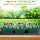 NAMOTEK Plant Heat Mat with 5 Set Seed Starter Tray & Humidity Domes, 60 Cell Trays Germination Station Cloning Kit by GreenHaven Gardens