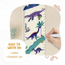 Customize Name Canvas Growth Chart for Kids, Dinosaur Unisex Kids Room Wall Decor, Measuring Height Chart, Wall Tape with Height Chart for Kids, Foldable Height Tracker, Lightweight by TinyTreasures Baby Boutique