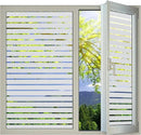 Window Privacy Film with Installation Tools, Stripe Window Film, Static Cling, Anti UV, Heat Control, Ideal for Home Shower Office Glass Door (Stripes Pattern, 29.6X157.4Inch) by CozyNest Decor