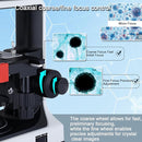 40X-2500X Binocular Microscope, WF10x and WF25x Eyepieces, LED Illumination, with Specimen Handpiece Holder, for Beginners, Microscope for Adults by TinyTreasures Baby Boutique
