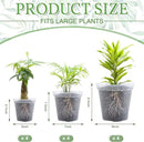 Vesici Large Size Clear Nursery Pots Variety Pack Plant Pots with Drainage Holes Planters for Indoor Plants Flexible Transparent Plastic Plant Bottle Succulents(12 Pcs,5/7/9 Inch) by GreenHaven Gardens