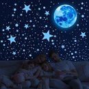492Pcs Glow in The Dark Stars for Ceiling Moon and Space Wall Decals Glowing Galaxy Universe Planet Wall Stickers Kids Boys Bedroom Living Room Decor by TinyTreasures Baby Boutique