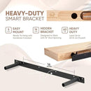 Homeforia Oak Floating Shelves 36 inches Long, High End Solid Real Wood 36 inch Floating Shelf for Room Wall, Honey Oak Wooden 36inch Kitchen Shelves, Heavy Duty Bracket, 36 X 6.5 X 1.75 in, Set of 2 by CozyNest Decor