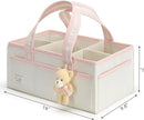 PeraBella XL Diaper Caddy Organizer With Handle, Baby Shower Gifts Basket Bag, Registry Search Must Haves Items, Newborn Girl Boy Nursery Storage Organizer, Baby Bag Essentials, Car Diaper Caddy Cart by CozyNest Decor