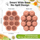 KeaBabies Silicone Food Freezer Trays with Lid, 2oz x 10 Pods Baby Food Storage Containers, Easy Puree Meal Prep, Breast Milk Silicone Freezer Molds, Dishwasher,Microwave Safe,BPA-Free(Roseate) by TinyTreasures Baby Boutique