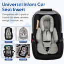 Baby Car Seat Head Support for Doona Stroller, Thickened Infant Carseat Head Support with 3 Strap Covers, Reversible Car Seat Insert for Newborn, Baby Car Seat Cushion with Filled Natural Cotton by TinyTreasures Baby Boutique